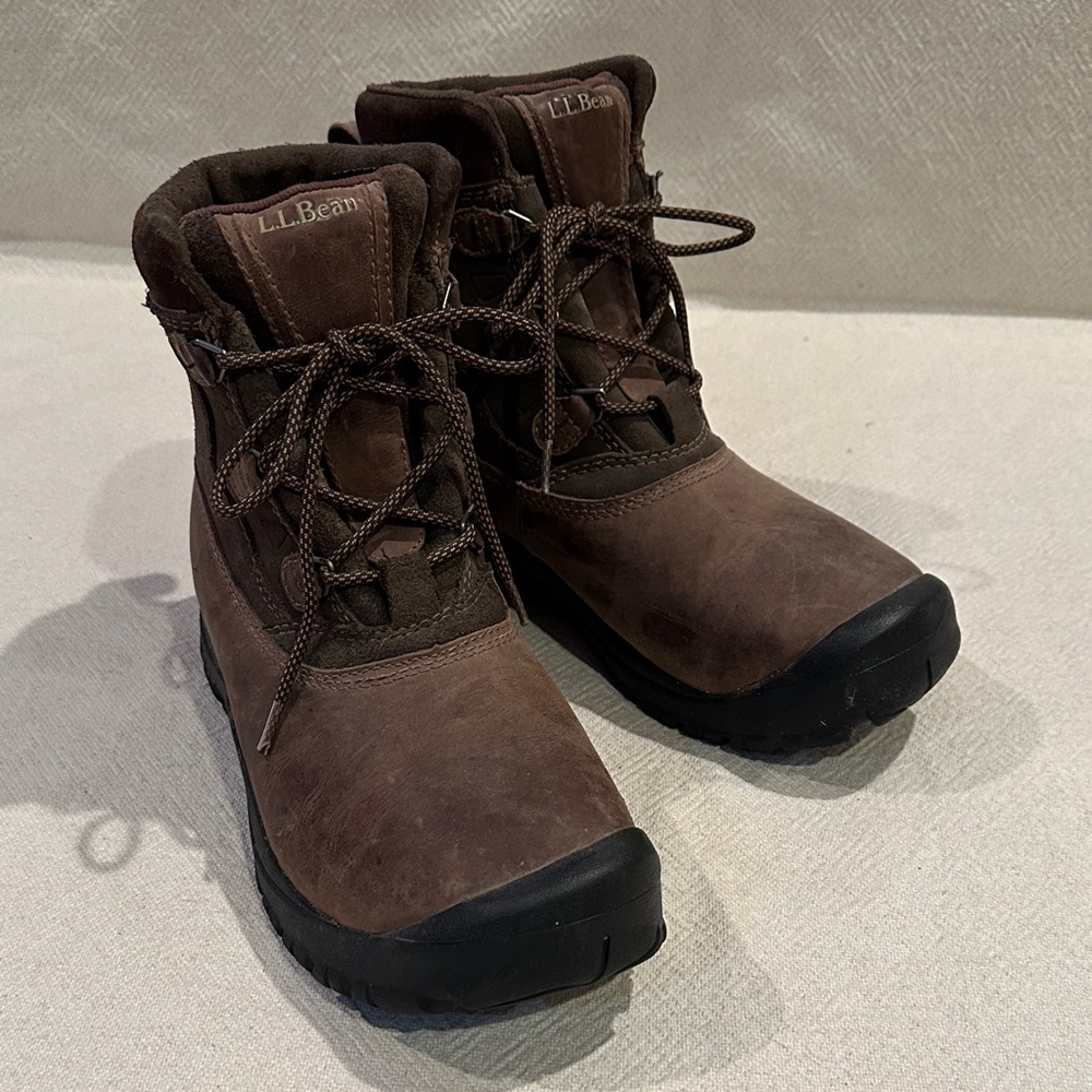 L.L. Bean Men's Dark Brown Lace-Up Boots 9